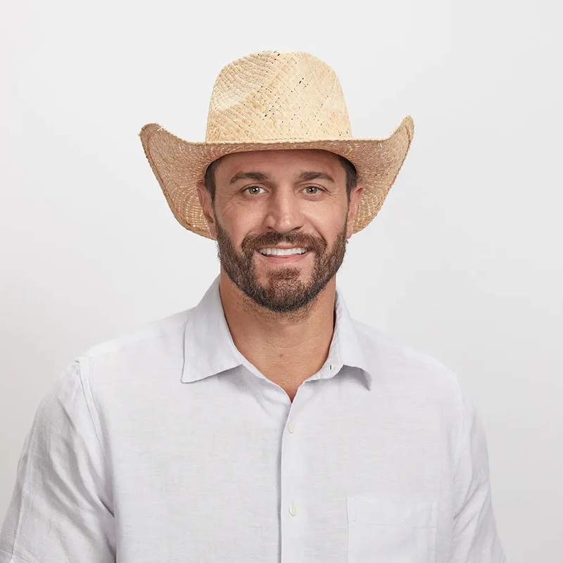 Belle | Mens Straw Cowboy Hat Natural SM