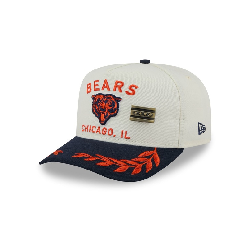 Chicago Bears 2025 Draft Chrome White 59FIFTY A-Frame Fitted Hat 7