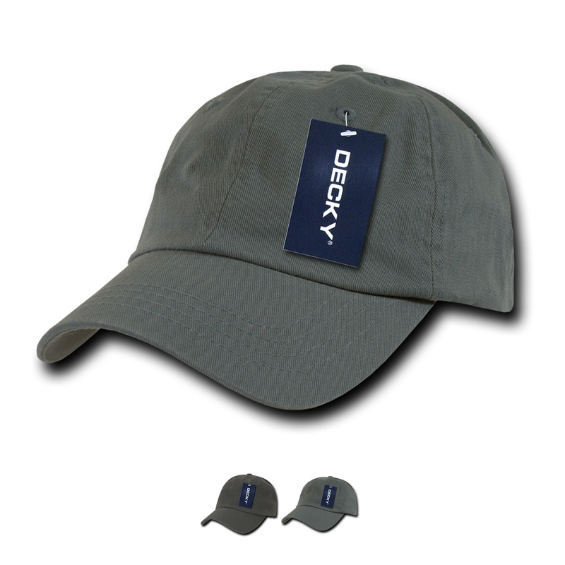 Decky 760 Washed Polo Cap Dad Hat Charcoal