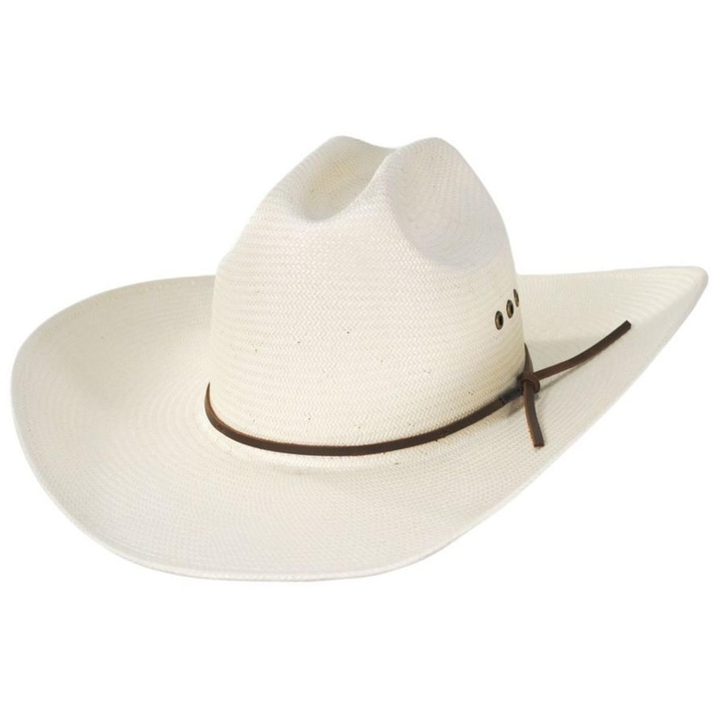 El Paso Reserve Shantung Straw Western Hat OFF WHITE S