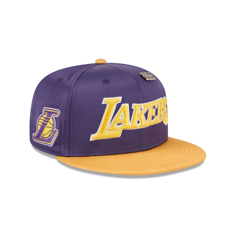 Los Angeles Lakers Satin Pin 9FIFTY Snapback Hat One Size