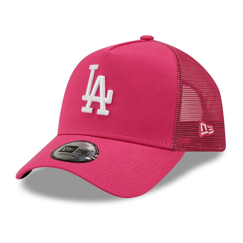 New Era 9FORTY L.A. Dodgers A-Frame Trucker Cap – MLB Tonal Mesh – Pink Adjustable