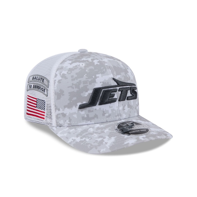 New York Jets 2024 Salute to Service 9SEVENTY Trucker Hat One Size