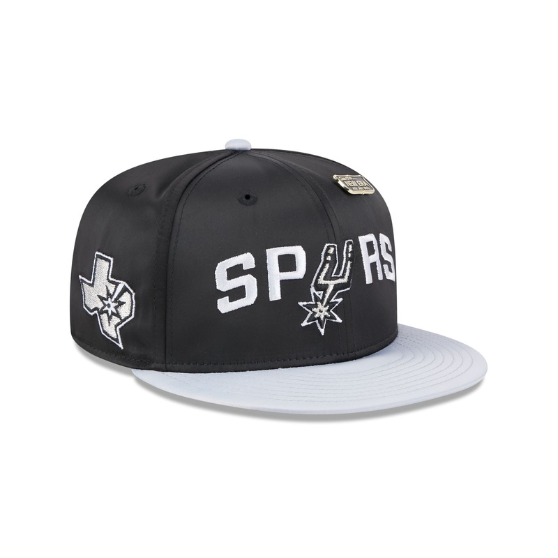 San Antonio Spurs Satin Pin 9FIFTY Snapback Hat One Size