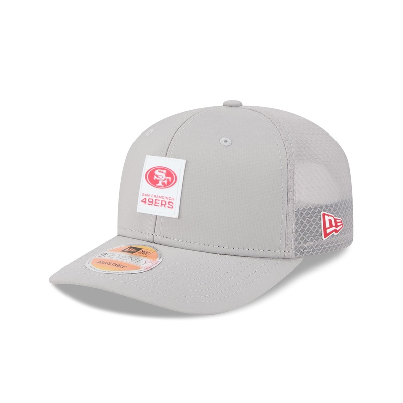 San Francisco 49ers 2025 Sideline Hot Weather Gray 9SEVENTY Trucker Hat One Size