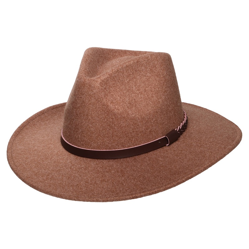 Scala Hats Jolene Provato Knit Safari Fedora Hat – Pecan 1-Size