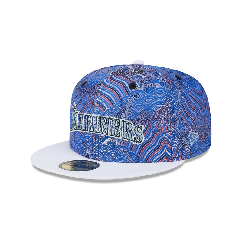 Seattle Mariners Wave Fill 59FIFTY Fitted Hat 7