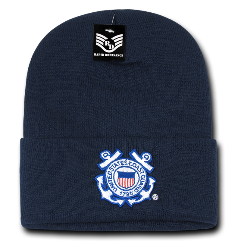 United States Coast Guard Beanie, Coast Guard Knit Cap, USCG Beanie, Coast Guard Seal – Rapid Dominance S81 Navy