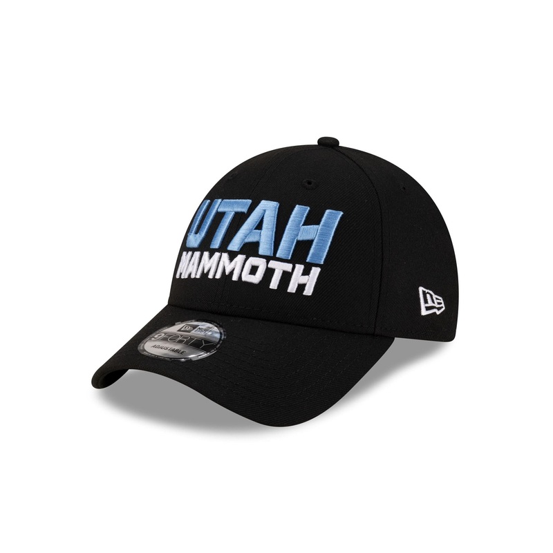 Utah Mammoth Black Stack 9FORTY Snapback Hat One Size