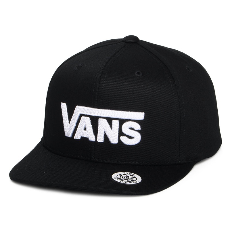 Vans Hats Kids Drop V II Snapback Cap – Black-White CHILD ADJ.