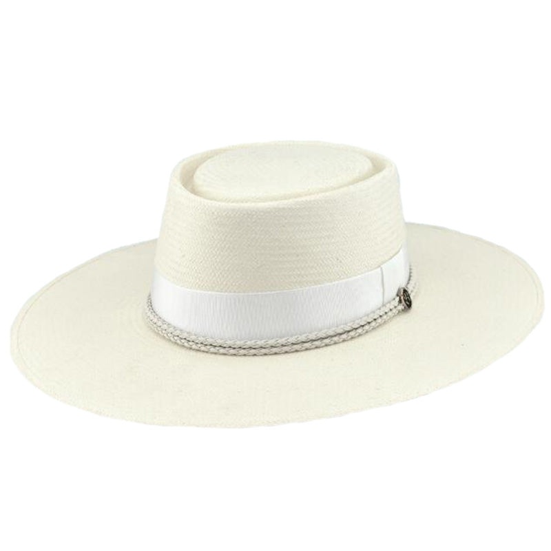 Vintage Couture Ivory Toyo Gaucho Hat – Biltmore Hats Ivory Small (55 cm)