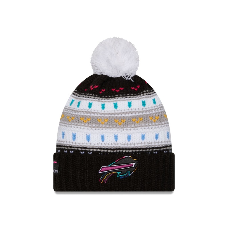 Buffalo Bills 2025 Crucial Catch Women’s Pom Knit Hat One Size