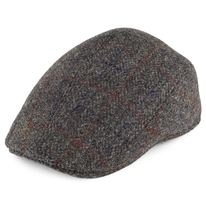 Crambes Hats HARRIS TWEED Ascot Flat Cap – Grey S