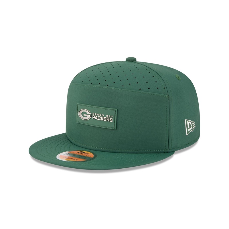 Green Bay Packers 2025 Sideline Hot Weather Split Panel 9FIFTY Snapback Hat One Size