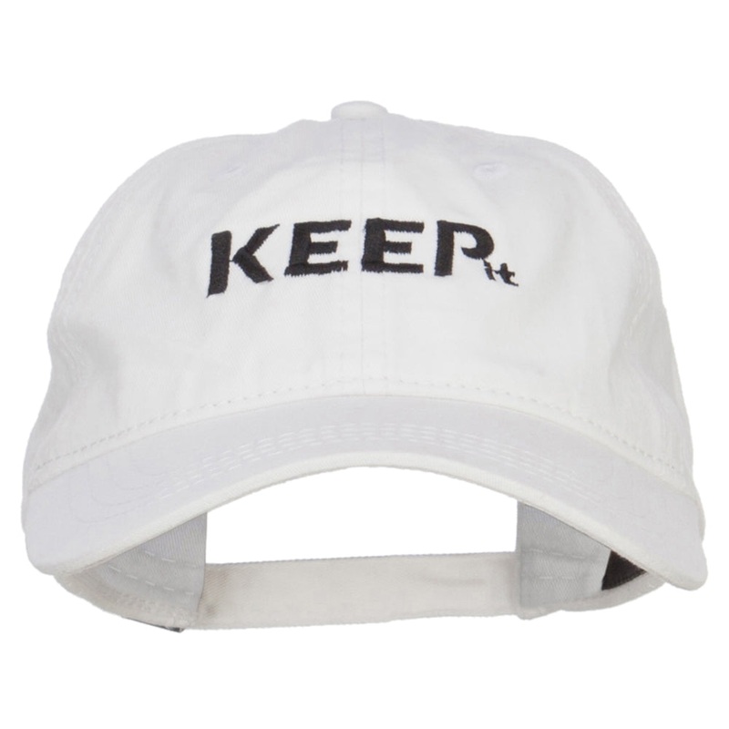 Keep It Embroidered Washed Cap White One Size