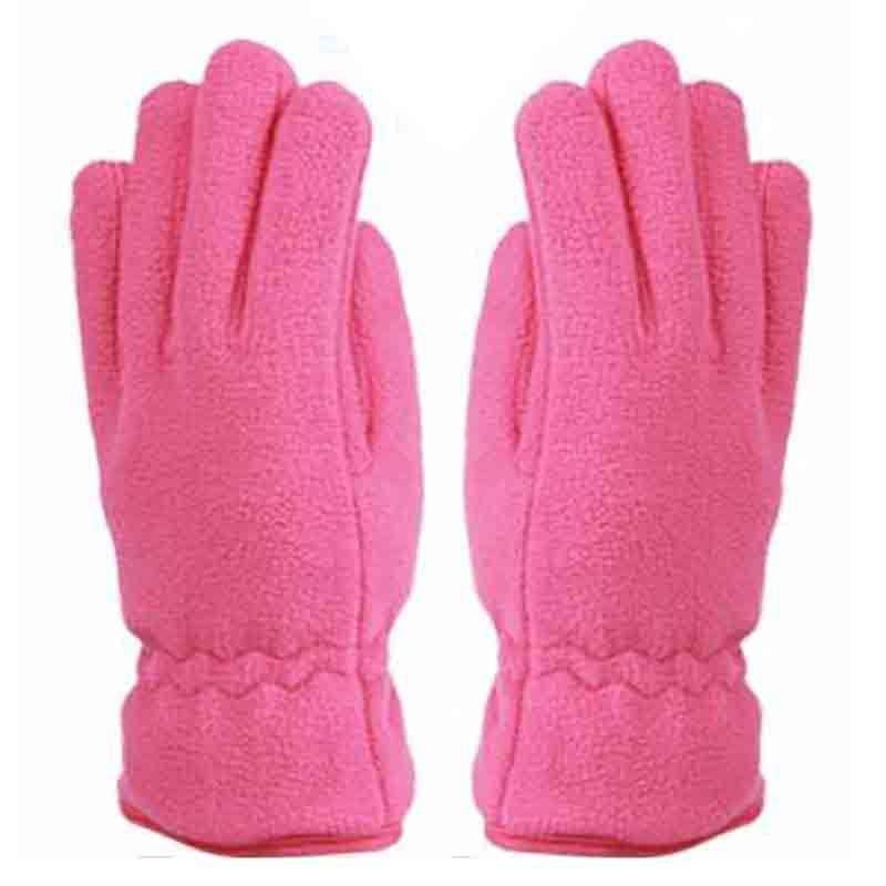 Ladies Thermal Insulated Fleece Gloves Hot Pink