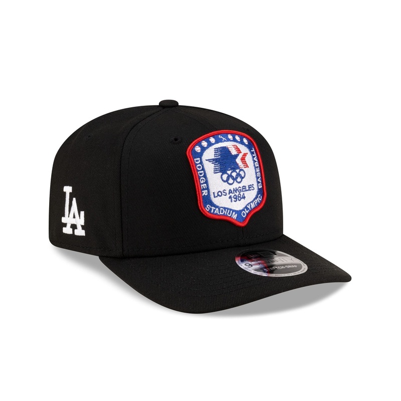 Los Angeles Dodgers 1984 Olympics Black 9SEVENTY Stretch-Snap Hat One Size