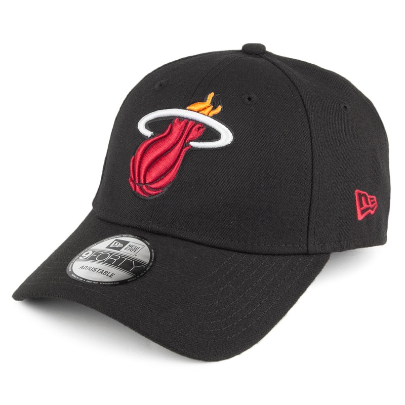 New Era 9FORTY Miami Heat Baseball Cap – NBA The League – Black Adjustable