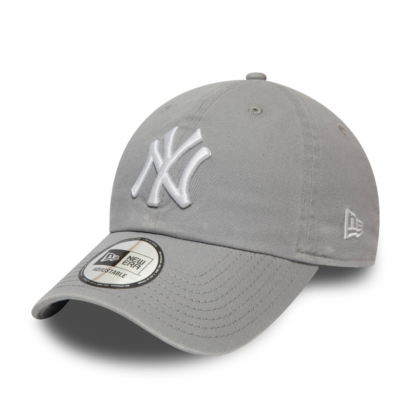 New Era 9TWENTY New York Yankees Baseball Cap – MLB Washed Casual Classic – Grey Adjustable