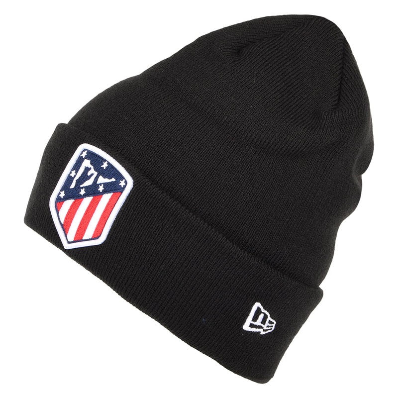 New Era Atletico Madrid Cuff Knit Beanie Hat – Team Logo – Black 1-Size