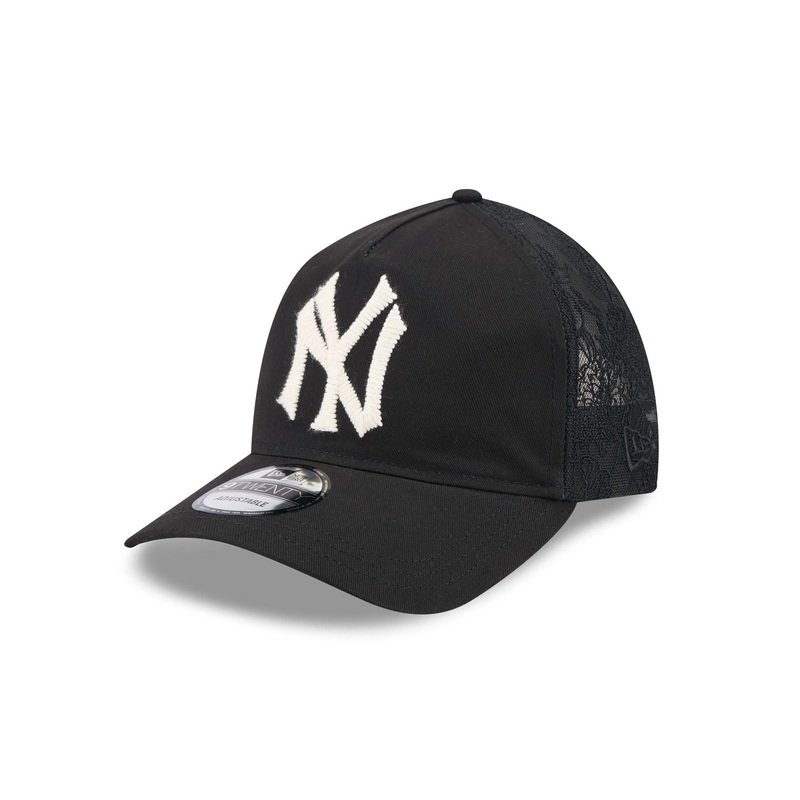 New York Yankees Embroidered Mesh 9TWENTY A-Frame Adjustable Hat One Size