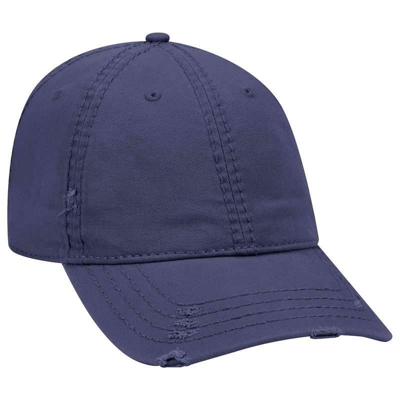Otto Cap 104-1018 – Low Profile, Vintage Dad Hat, Distressed Cap Navy