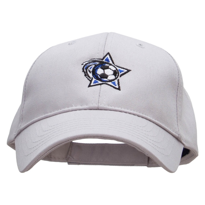 Star Player Embroidered Low Profile Structured PET Spun Cap Grey One Size