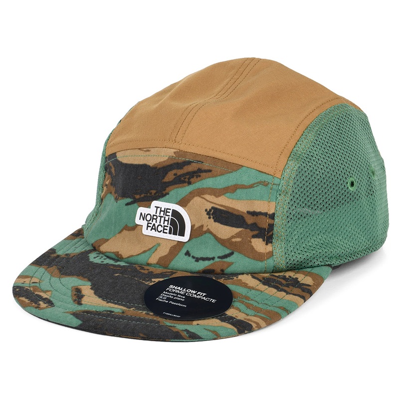 The North Face Hats Class V Camp Recycled 5 Panel Cap – Green-Camo Adjustable