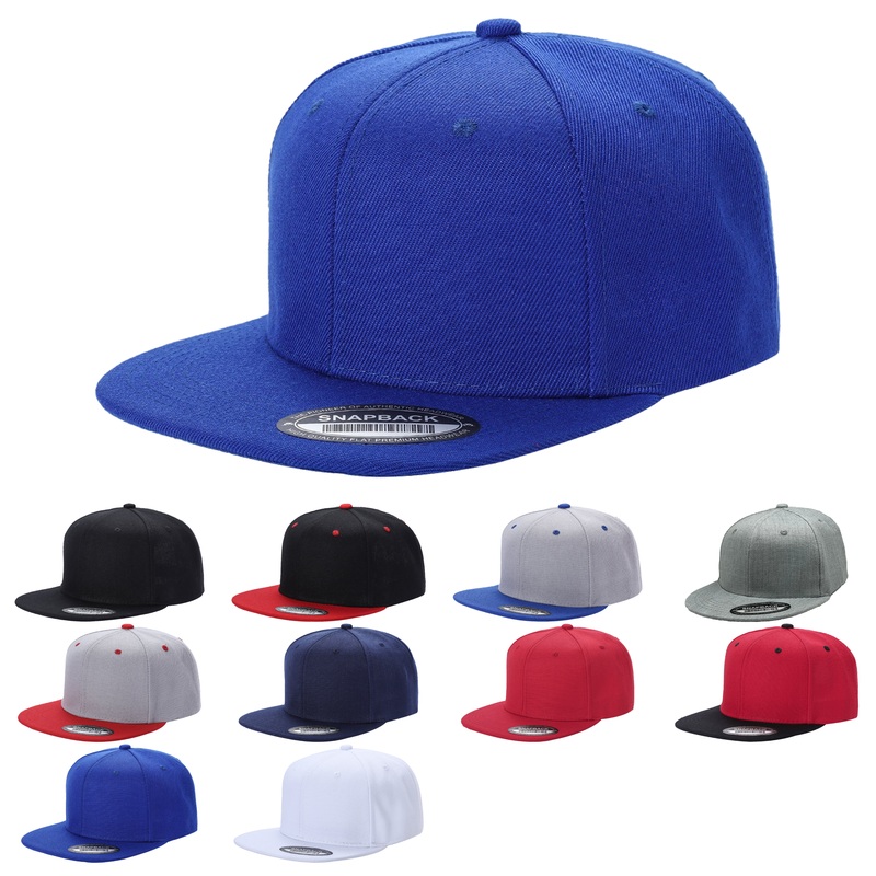 Unbranded Kids Snapback Hat Flat Bill Cap Red