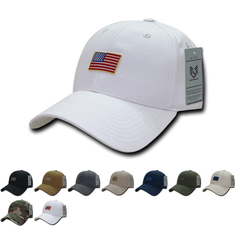 USA America Flag Baseball Hat – A07 Black