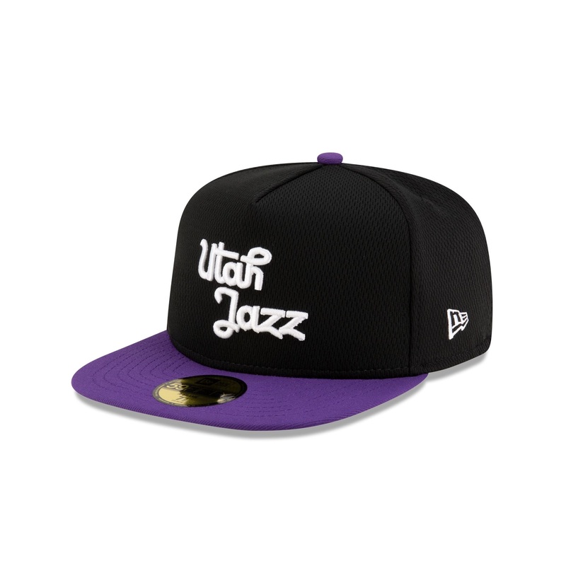 Utah Jazz Dashmark Mesh 59FIFTY A-Frame Fitted Hat 7