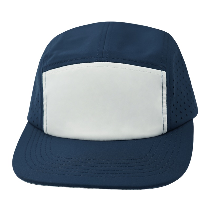 Blank – 5 Panel – Sporty – Unstructured – Navy / White (Unisex) – Laser Mesh