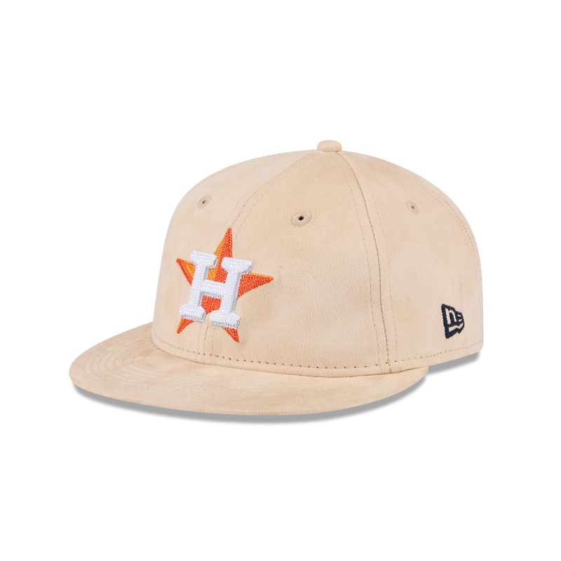 Houston Astros Stone Suede Retro Crown 9FIFTY Snapback Hat One Size