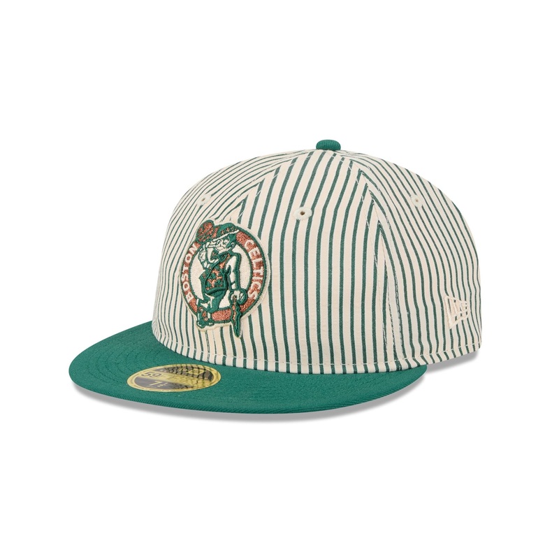 Just Caps Seersucker Boston Celtics Retro Crown 59FIFTY Fitted Hat 7