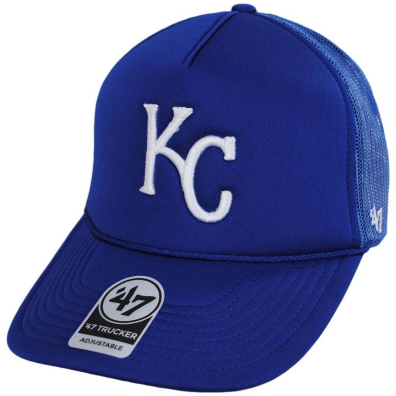Kansas City Royals MLB Foam Mesh Trucker Snapback Baseball Cap ROYAL ADJUSTABLE