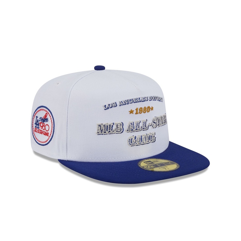 Los Angeles Dodgers Summer Derby White 59FIFTY A-Frame Fitted Hat 7