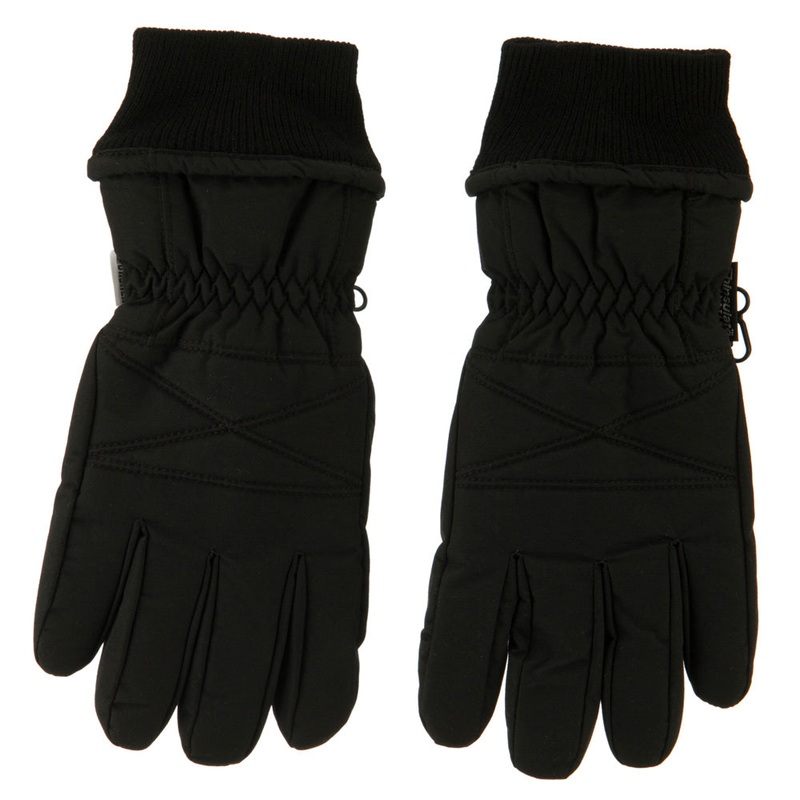 Men’s Knit Cuff Superior Ski Gloves Black M-L