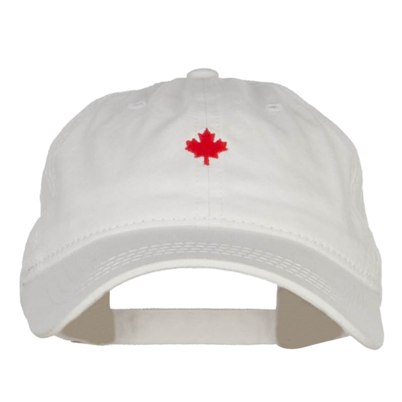 Mini Canada Maple Embroidered Washed Cap White One Size