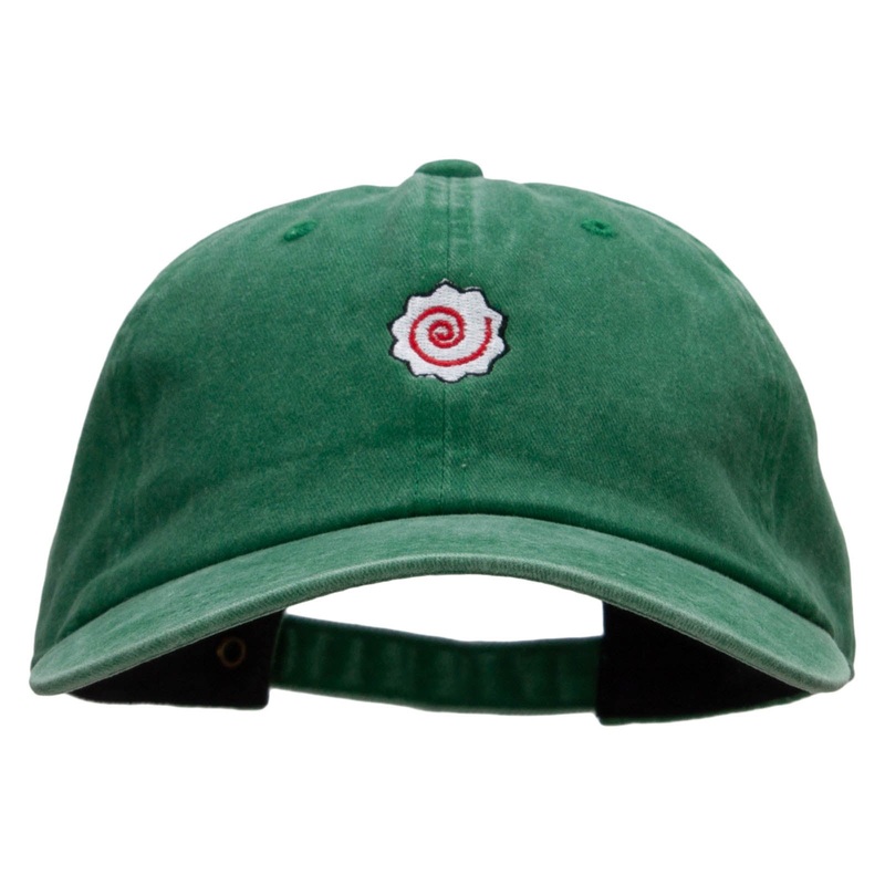 Narutomaki Embroidered Unstructured Cotton Cap Kelly Green One Size