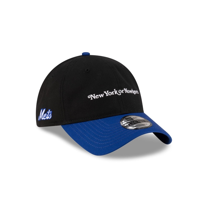 New York or Nowhere x New York Mets Black Wordmark 9TWENTY Adjustable Hat One Size