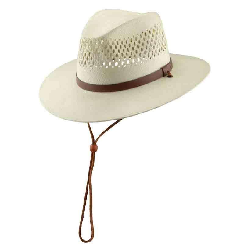 Open Weave Crown Toyo Outback – Scala Hats for Men Natural Medium