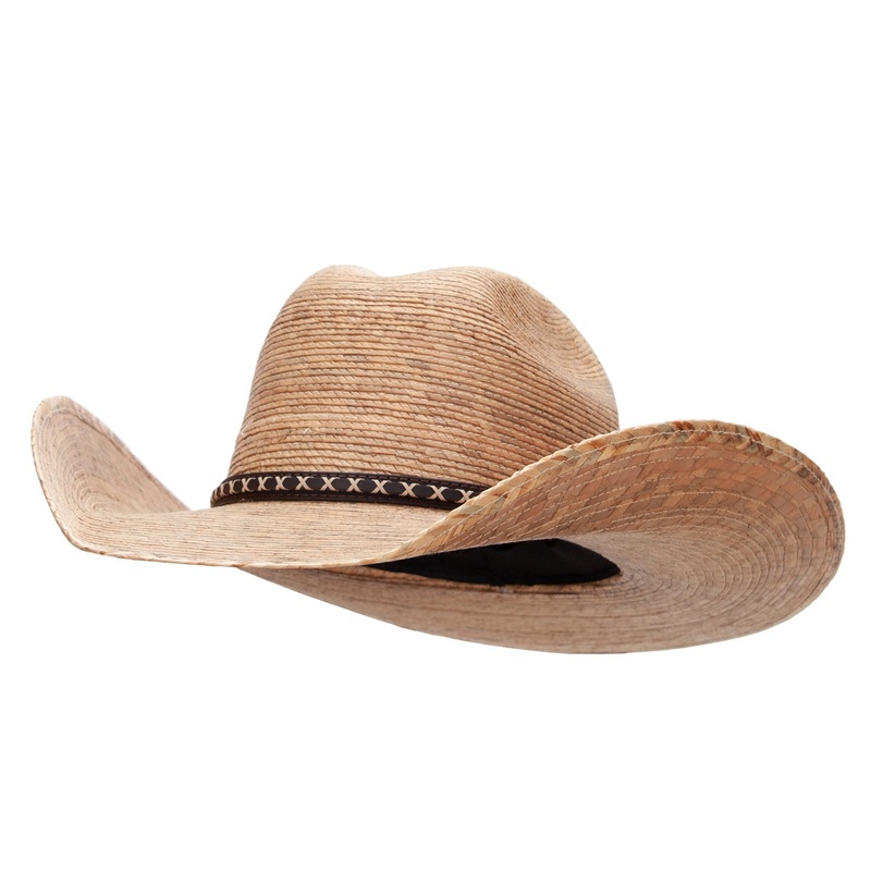 Palm Braid Two Hump Crown Cowboy Hat Dk Palm M