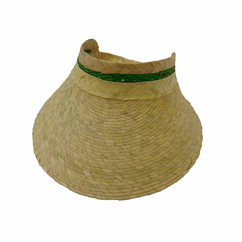 Petite Palm Straw Wide Brim Sun Visor – Texas Gold Hats Green