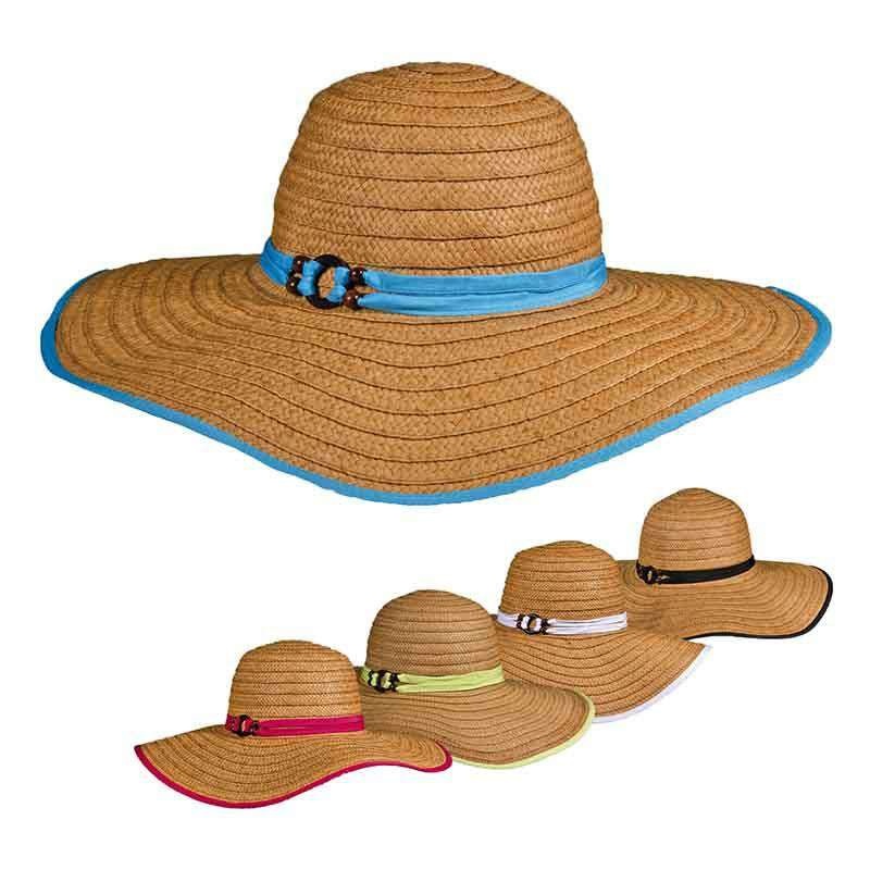 Ribbon Bound Straw Floppy Hat – Tropical Trends Lime