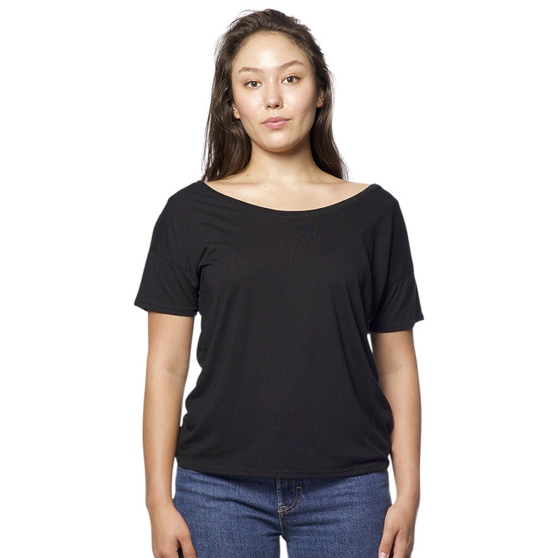 Royal Apparel 55119 Weekend Boxy Tee Made in USA Black XS