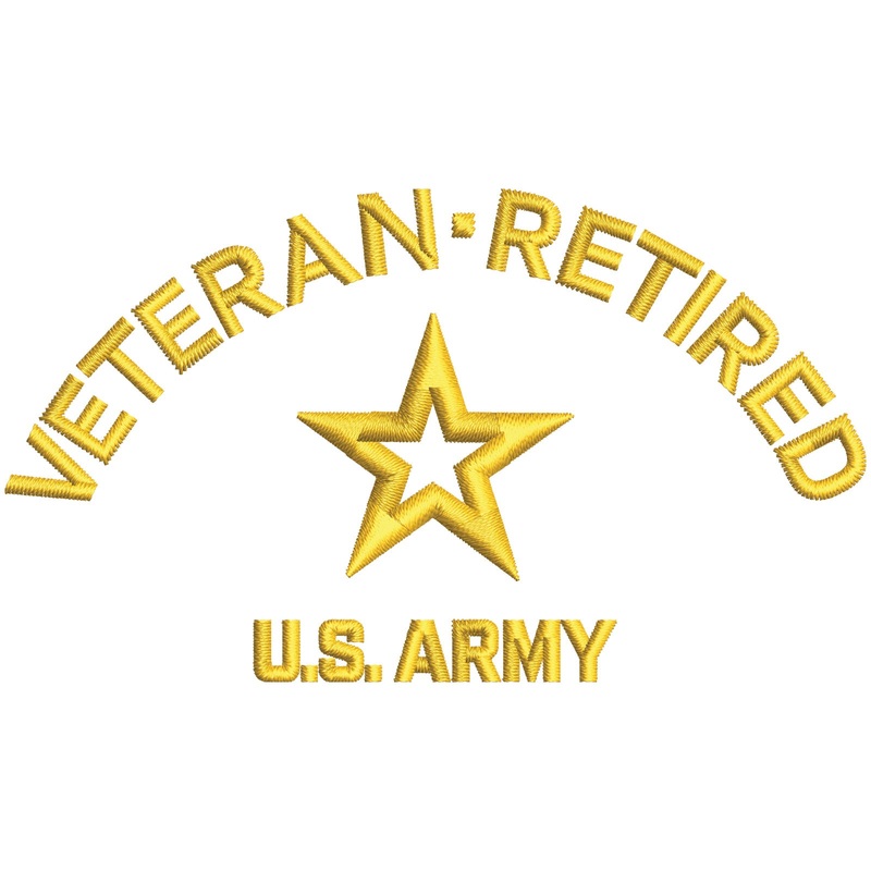 Star US Army Veteran Retired Star US Army Veteran Retired One Size