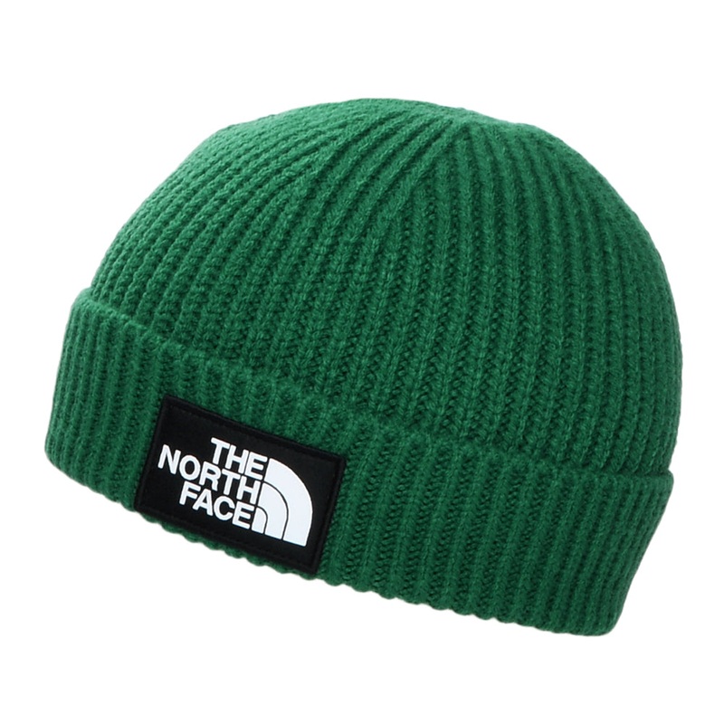The North Face Hats TNF Logo Box Cuffed Fisherman Beanie Hat – Evergreen 1-Size