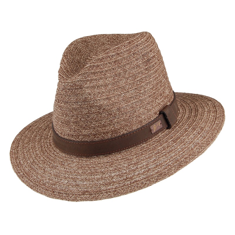 Bailey Hats Foley Down Brim Fedora Hat – Brown S