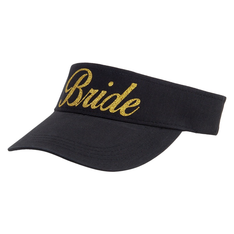 Bride Gold Heat Transfer Brushed Cotton Sunvisor Black One Size