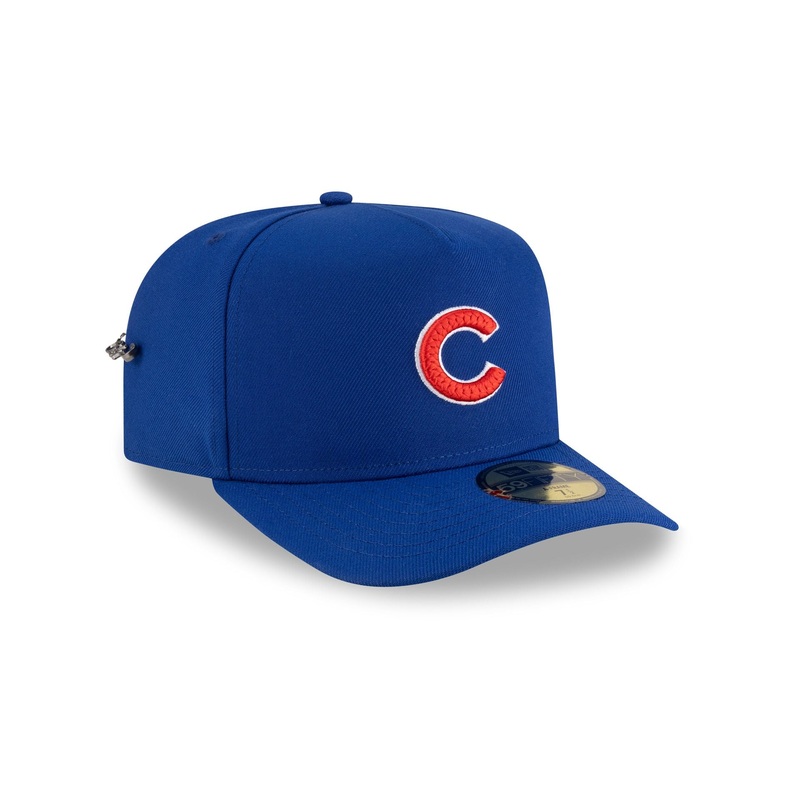 Chicago Cubs Script Safety Pin 59FIFTY A-Frame Fitted Hat 7